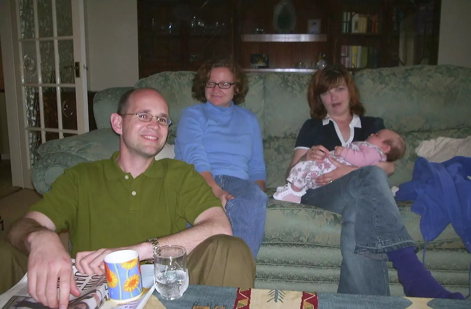 Phil, Lolly, Michelle and the baby, from Sean's New Sprog, New Milton and Hordle, Hampshire - 12th September 2001