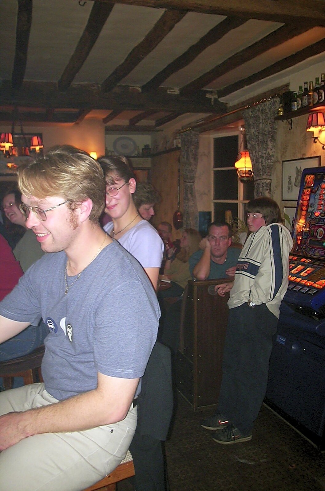 Marc at the bar from Conkers at The Swan Inn and 3G Lab Pizza, Cambridge - 10th October 2001