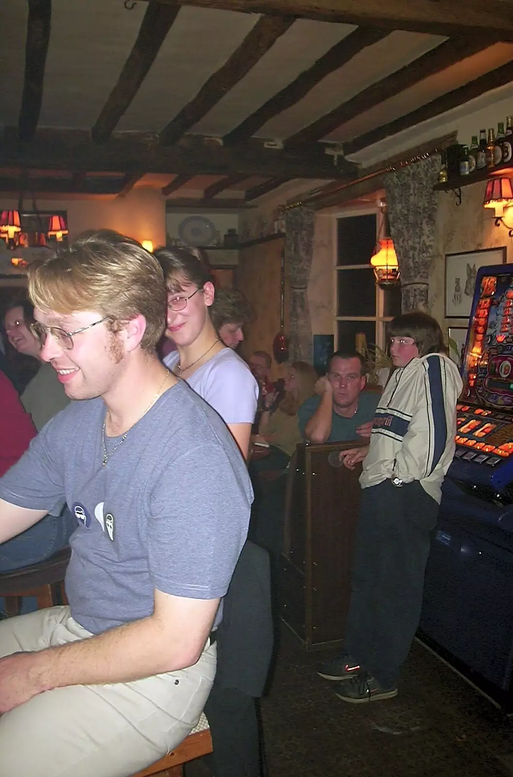 Marc at the bar, from Conkers at The Swan Inn and 3G Lab Pizza, Cambridge - 10th October 2001