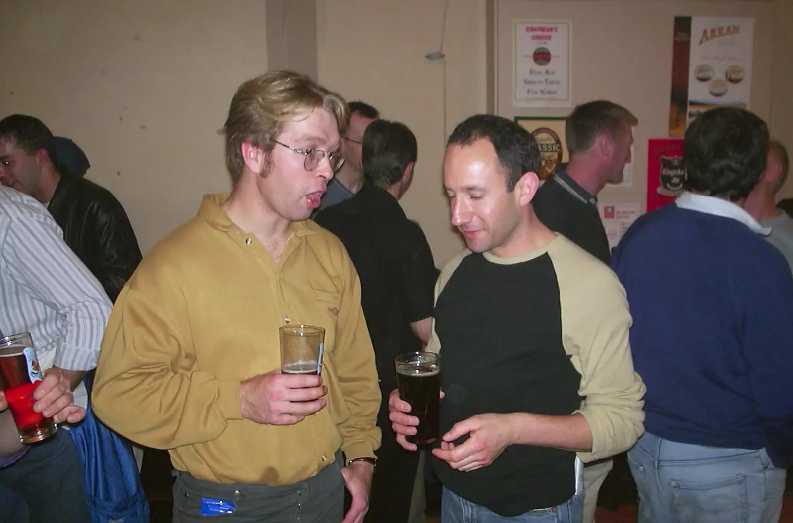 Marc shouts at DH, from The Norwich Beer Festival, St. Andrew's Hall, Norwich - 24th October 2001