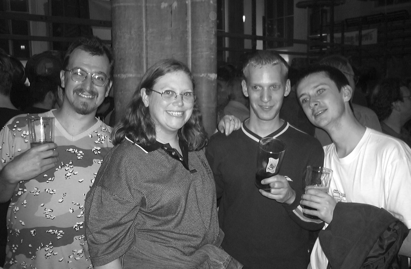 Phil B, Heidi, ? and Andrew from The Norwich Beer Festival, St. Andrew's Hall, Norwich - 24th October 2001