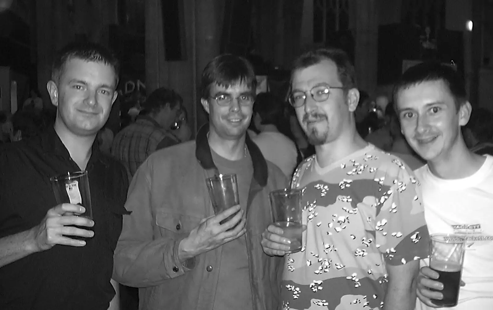 Nosher, Dan 'Parrot', Phil and Andrew, from The Norwich Beer Festival, St. Andrew's Hall, Norwich - 24th October 2001