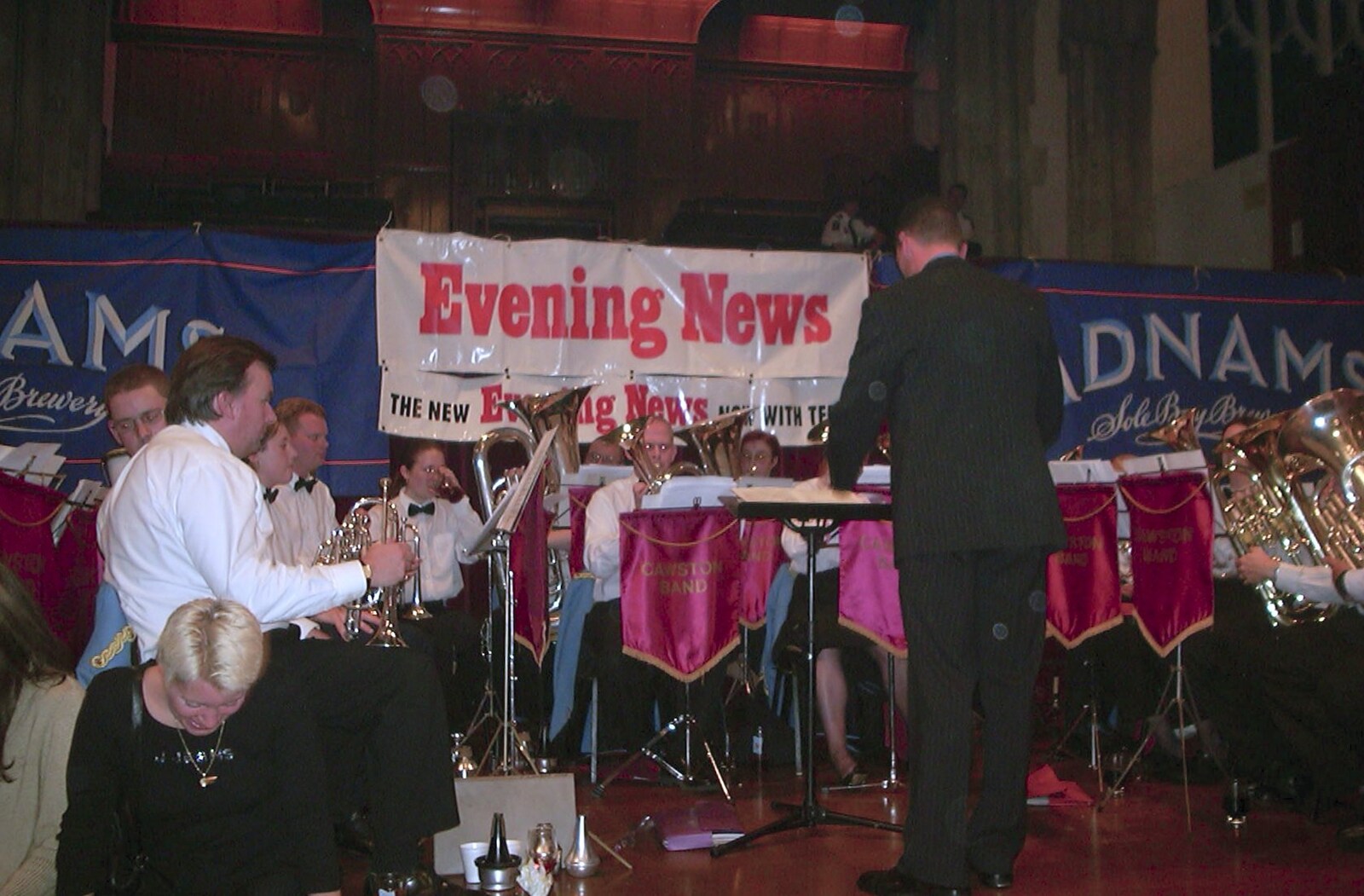 The Cawston Silver Band from The Norwich Beer Festival, St. Andrew's Hall, Norwich - 24th October 2001