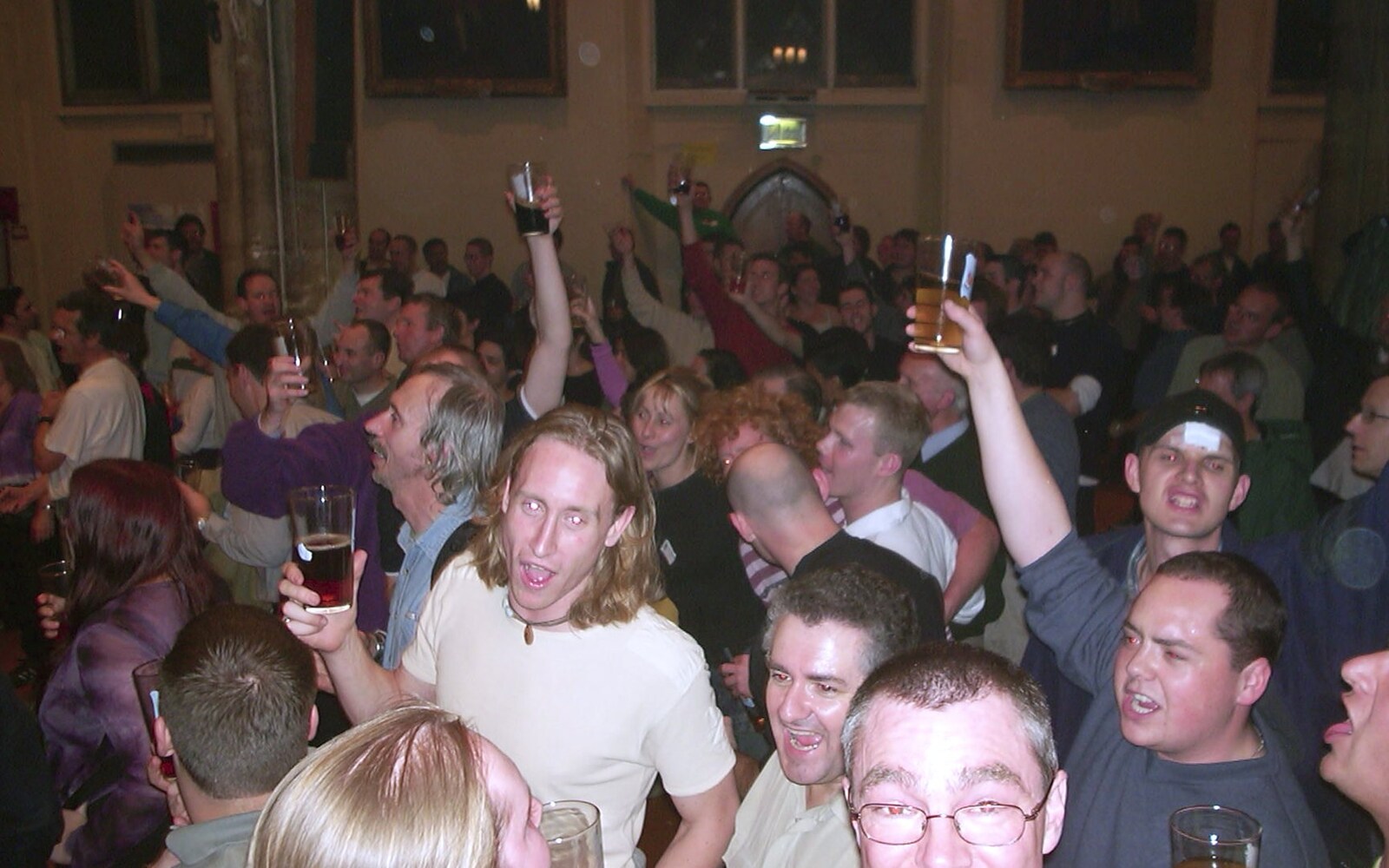 There's a lot of beer-waving going on from The Norwich Beer Festival, St. Andrew's Hall, Norwich - 24th October 2001
