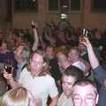 There's a lot of beer-waving going on, The Norwich Beer Festival, St. Andrew's Hall, Norwich - 24th October 2001