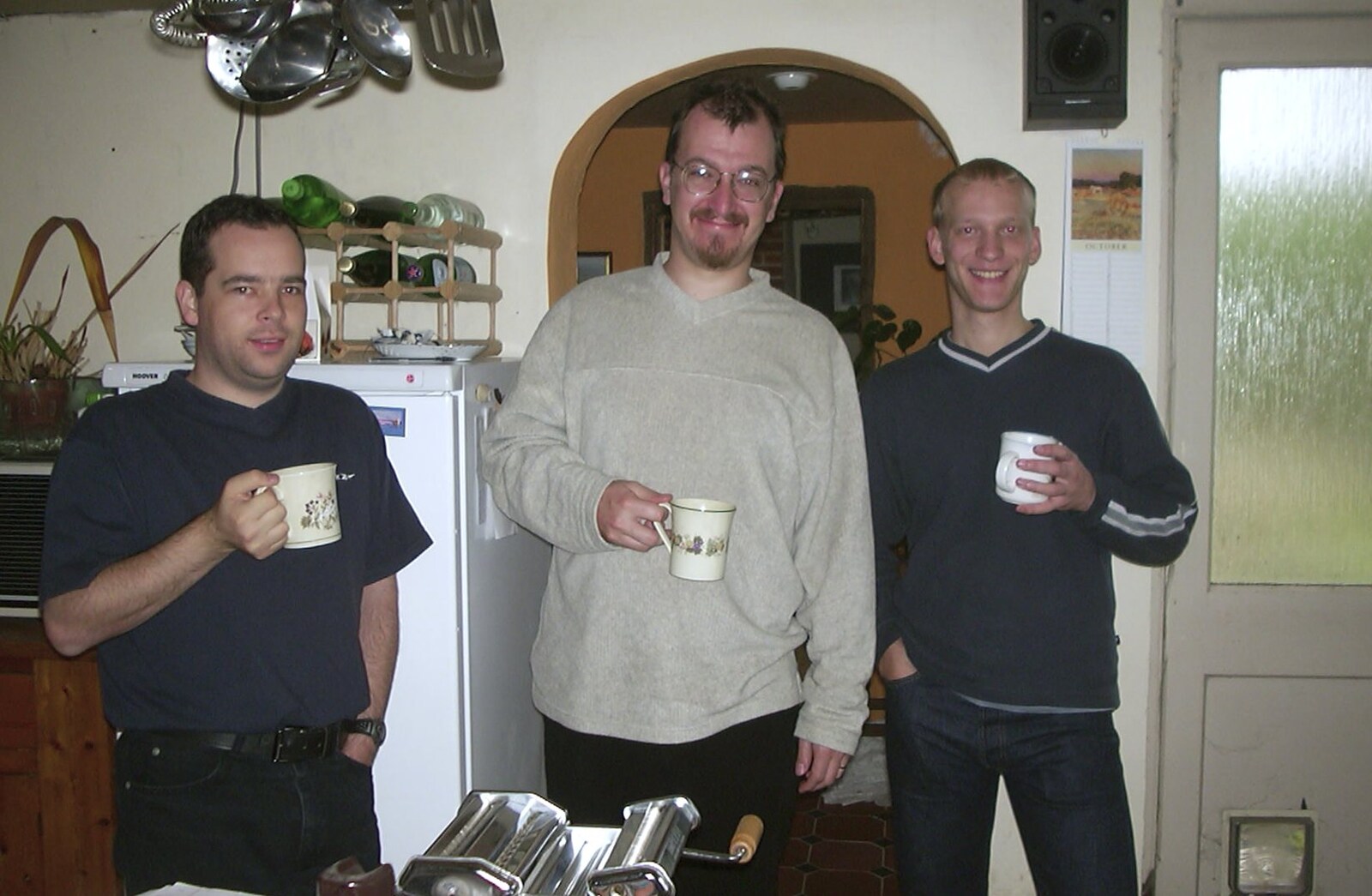The morning after in Nosher's kitchen from The Norwich Beer Festival, St. Andrew's Hall, Norwich - 24th October 2001