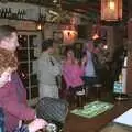 Jenny, Nigel and the gang at the bar, The BSCC Christmas Dinner, Brome Swan, Suffolk - 7th December 2001