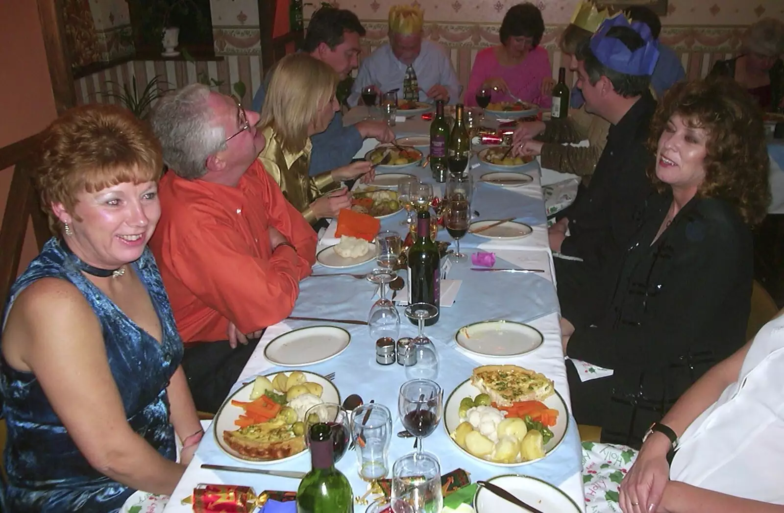 Jenny, Bomber and Denny, from The BSCC Christmas Dinner, Brome Swan, Suffolk - 7th December 2001