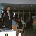 Steve Ives gives a speech, 3G Lab Christmas Party, Q-Ton Centre, Cambridge - 20th December 2001