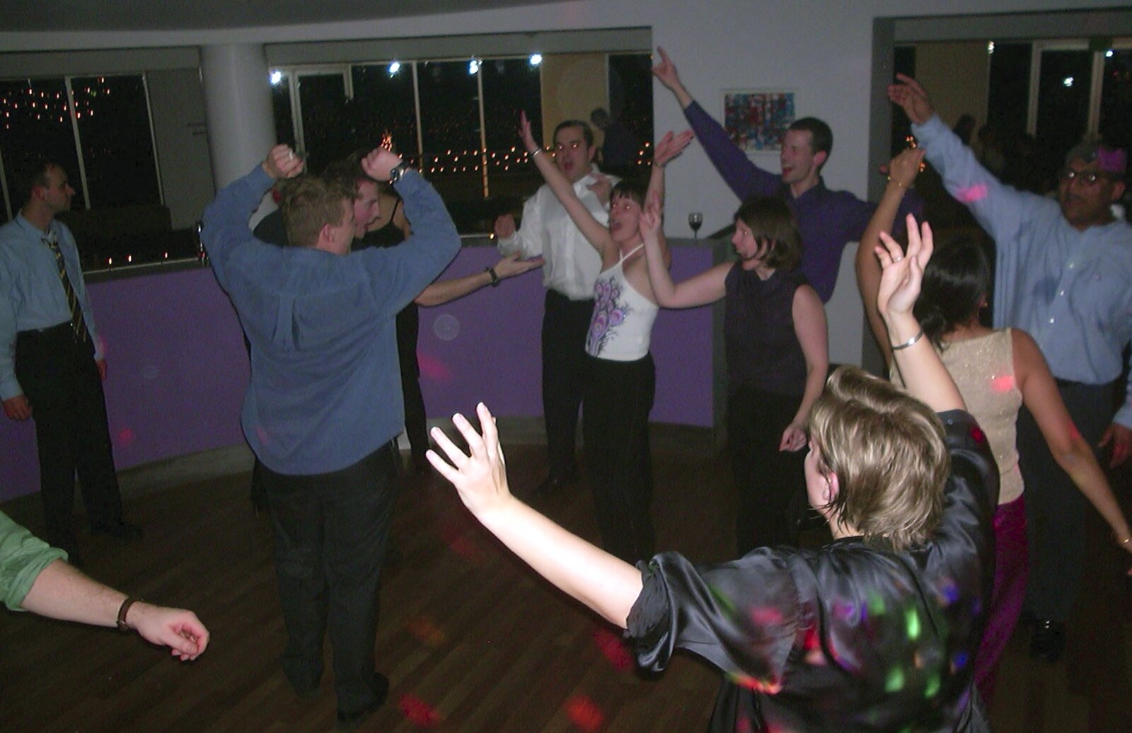 Hands in the air from 3G Lab Christmas Party, Q-Ton Centre, Cambridge - 20th December 2001