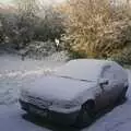 The car is under a pile of snow, Nearly Christmas With Sis and Matt, Brome, Suffolk - 24th December 2001