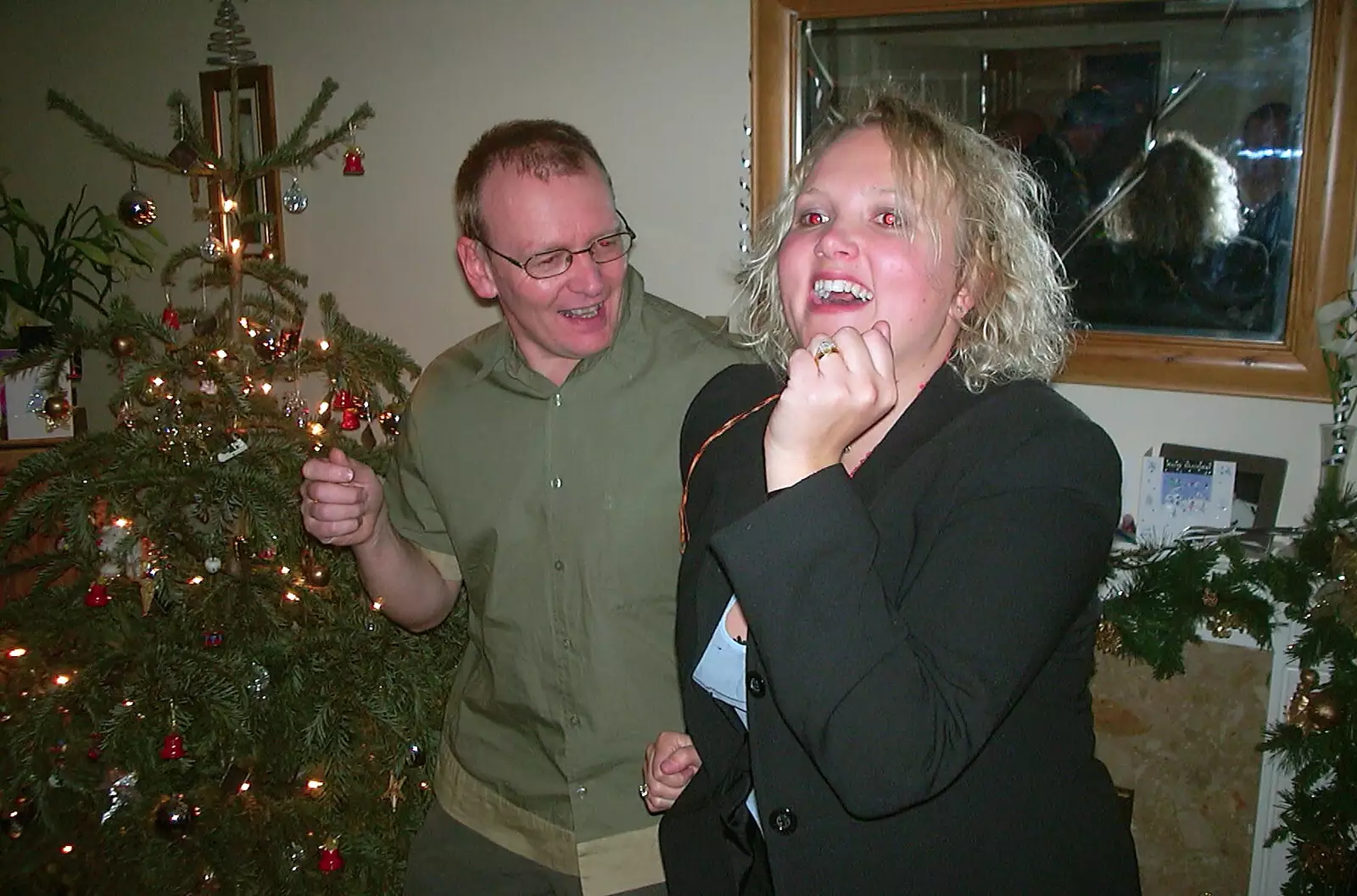 Michelle does dancing, from A 3G Lab New Year at Michelle's, St Ives, Cambridgeshire - 31st December 2001