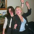 Hannah and Michelle have a dance, A 3G Lab New Year at Michelle's, St Ives, Cambridgeshire - 31st December 2001