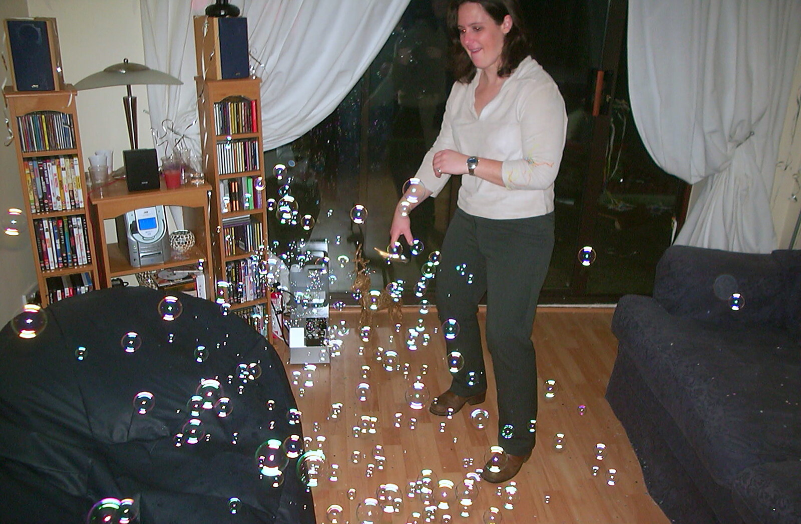 There's a bubble machine in the lounge from A 3G Lab New Year at Michelle's, St Ives, Cambridgeshire - 31st December 2001