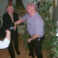 Michelle grabs onto someone, A 3G Lab New Year at Michelle's, St Ives, Cambridgeshire - 31st December 2001