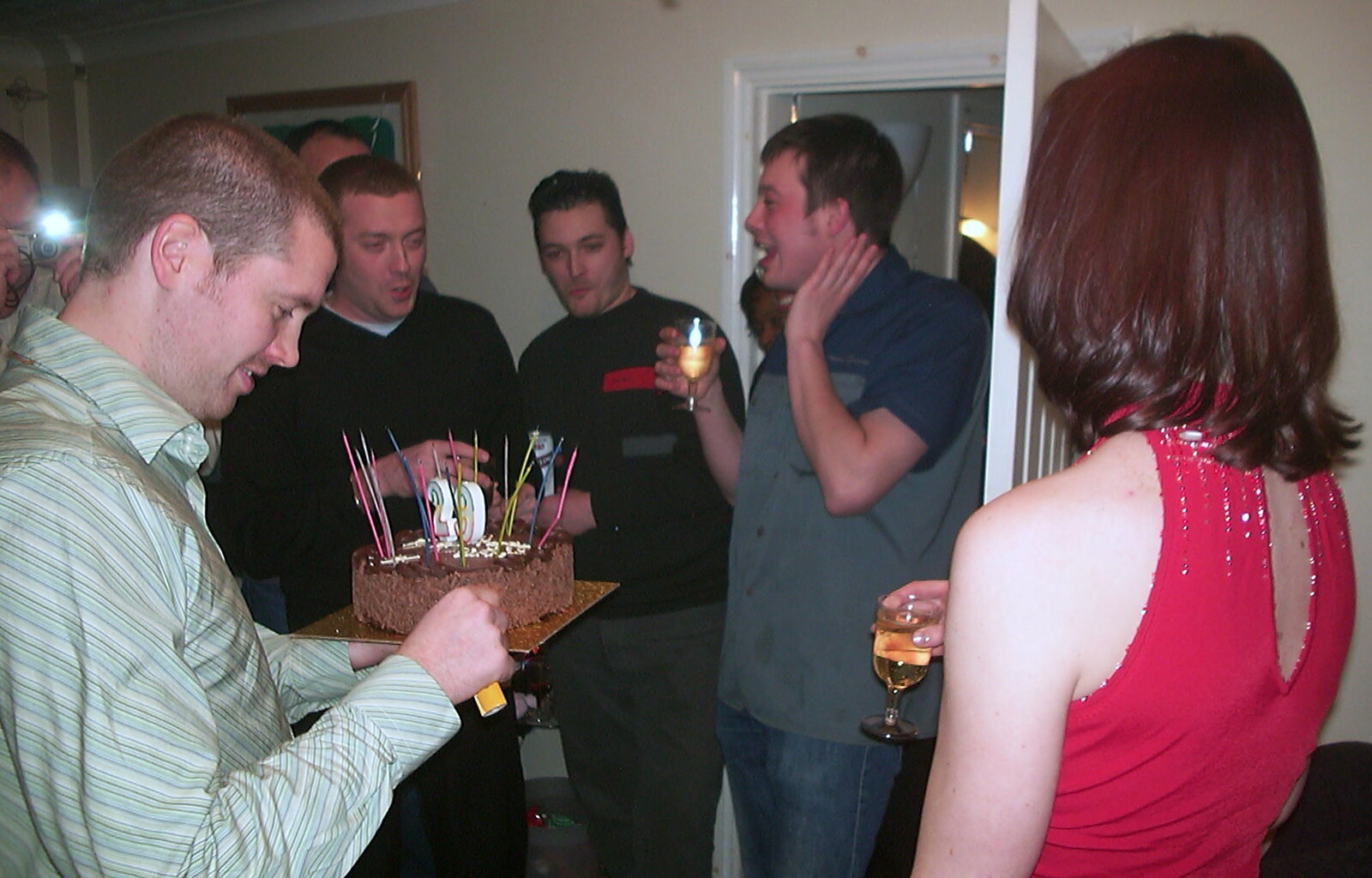 It's someone's birthday as well from A 3G Lab New Year at Michelle's, St Ives, Cambridgeshire - 31st December 2001