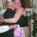 Posing with a pink wig, A 3G Lab New Year at Michelle's, St Ives, Cambridgeshire - 31st December 2001