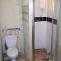 A new toilet and a near-finished shower, Bathroom Rebuilding, Brome, Suffolk - 1st February 2002