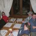 The first night's dinner, 3G Lab Goes Skiing In Chamonix, France - 12th March 2002