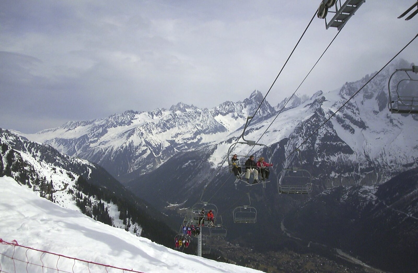 The ski lifts from 3G Lab Goes Skiing In Chamonix, France - 12th March 2002
