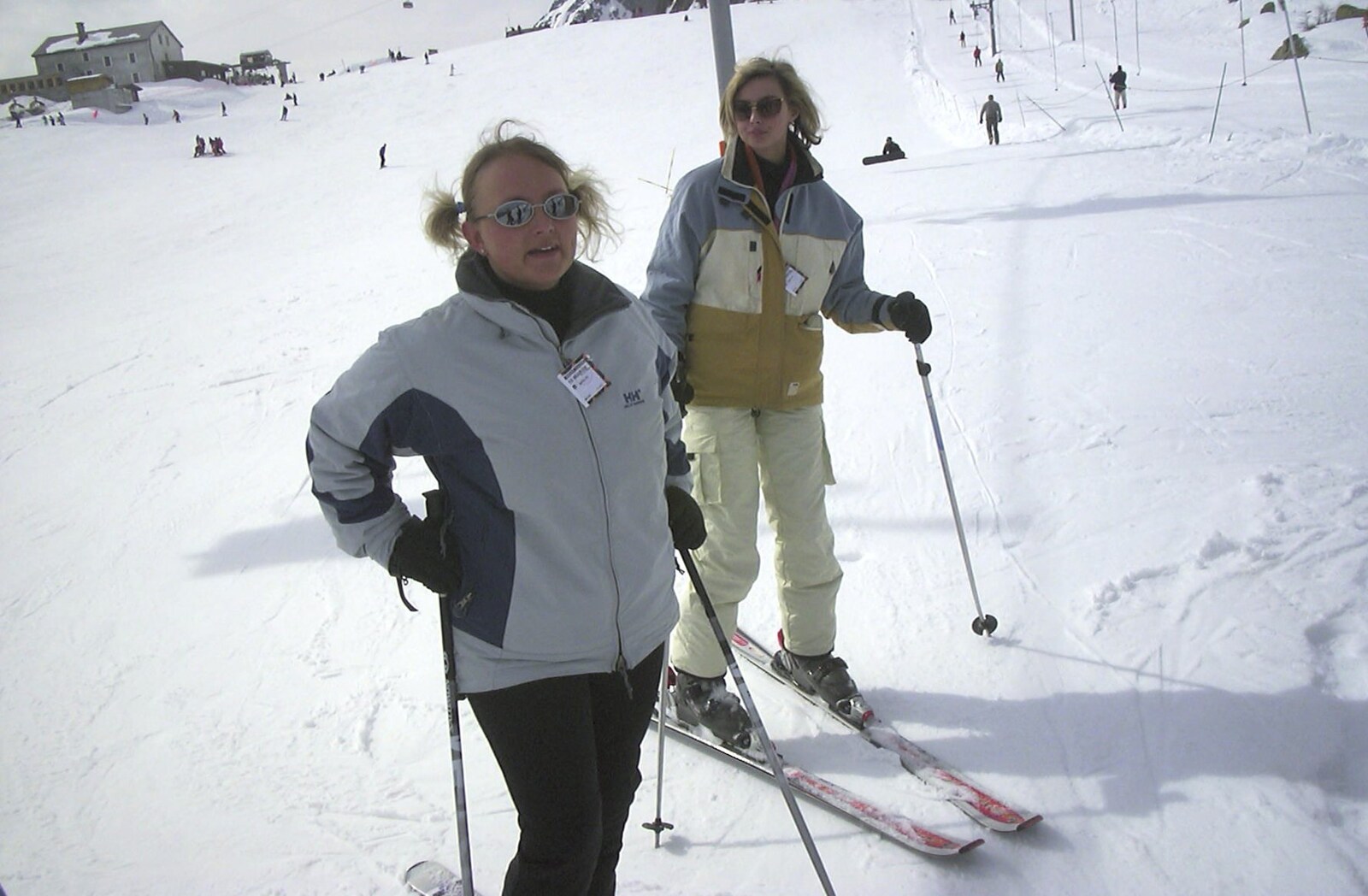 Michelle and Wendy from 3G Lab Goes Skiing In Chamonix, France - 12th March 2002