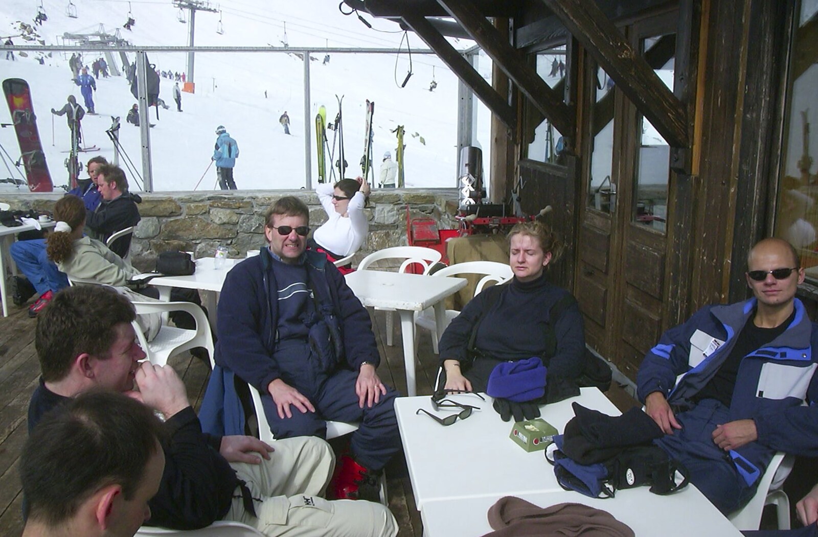 A spot of Apres-ski from 3G Lab Goes Skiing In Chamonix, France - 12th March 2002