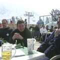 Yann, Paul and a mug of beer, 3G Lab Goes Skiing In Chamonix, France - 12th March 2002