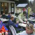 We find a café in town for lunch, 3G Lab Goes Skiing In Chamonix, France - 12th March 2002