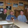 Simon, Michelle, Dave and Yann at the bar, 3G Lab Goes Skiing In Chamonix, France - 12th March 2002