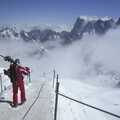 An intrepid skier heads off, 3G Lab Goes Skiing In Chamonix, France - 12th March 2002