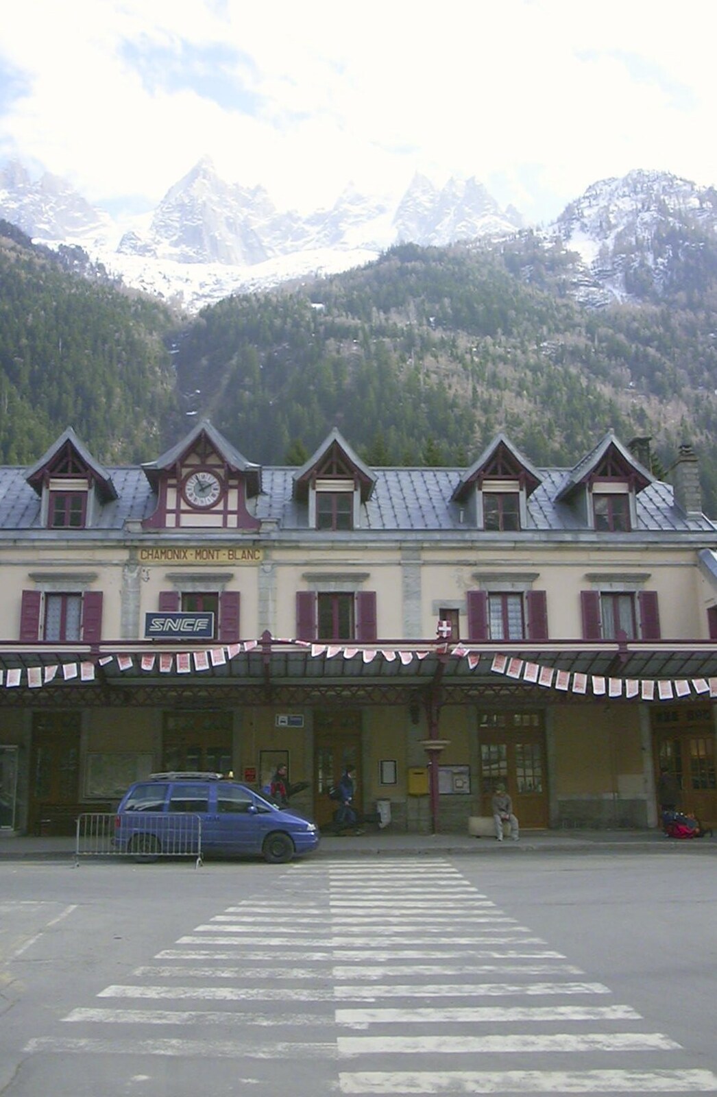 The SNCF railway station in Chamonix from 3G Lab Goes Skiing In Chamonix, France - 12th March 2002