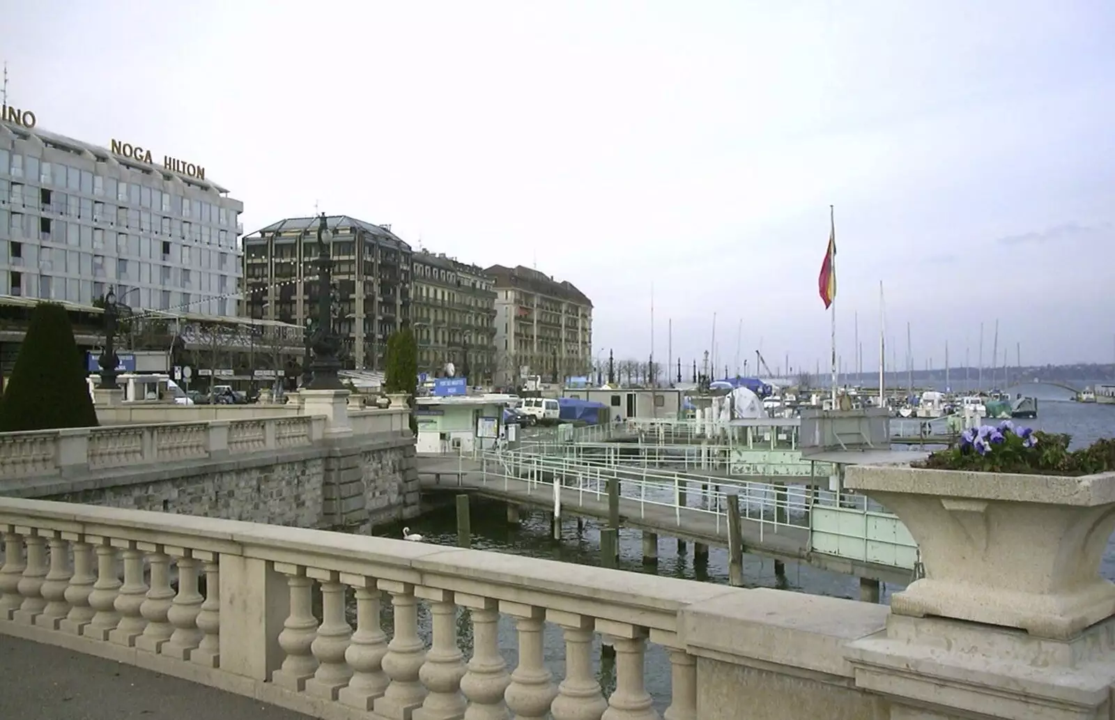 Down by Lake Geneva, from Nosher in Geneva, Switzerland - 17th March 2002