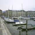 Boats moored by the edge of the lake, Nosher in Geneva, Switzerland - 17th March 2002