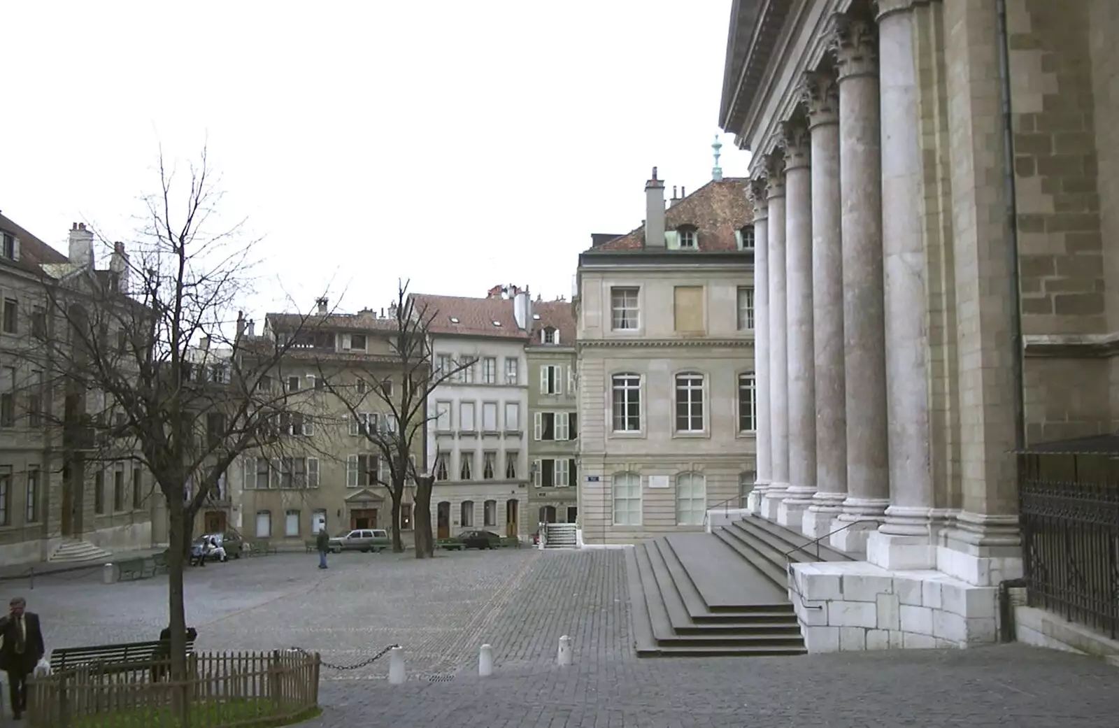 A quiet square somewhere, from Nosher in Geneva, Switzerland - 17th March 2002