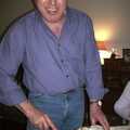 Uncle Bruno cuts up some cake, Nosher in Geneva, Switzerland - 17th March 2002
