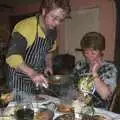 Curry is served, Anne's Birthday Curry and Cake, The Swan Inn, Brome - 24th March 2002