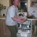 Wavy helps to load the dishwasher up, Suey's Actual Birthday, Thorndon, Suffolk - 2nd April 2002