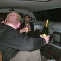 Julian breaks out the champagne, 3G Lab's Carwash Nightclub by Limo, London - 27th April 2002