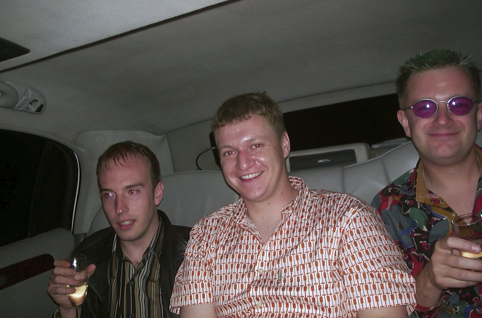 Unknown, Adrian 'Dogs' and Nosher from 3G Lab's Carwash Nightclub by Limo, London - 27th April 2002