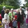 Milling around on the road, Sydney's Christening, Hordle, Hampshire - 4th May 2002