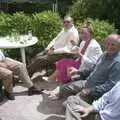 Outside, Bob keeps the guests entertained, Sydney's Christening, Hordle, Hampshire - 4th May 2002