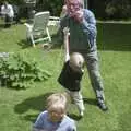 Bob does bubbles, Sydney's Christening, Hordle, Hampshire - 4th May 2002