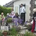 Sean comes out onto the patio, Sydney's Christening, Hordle, Hampshire - 4th May 2002