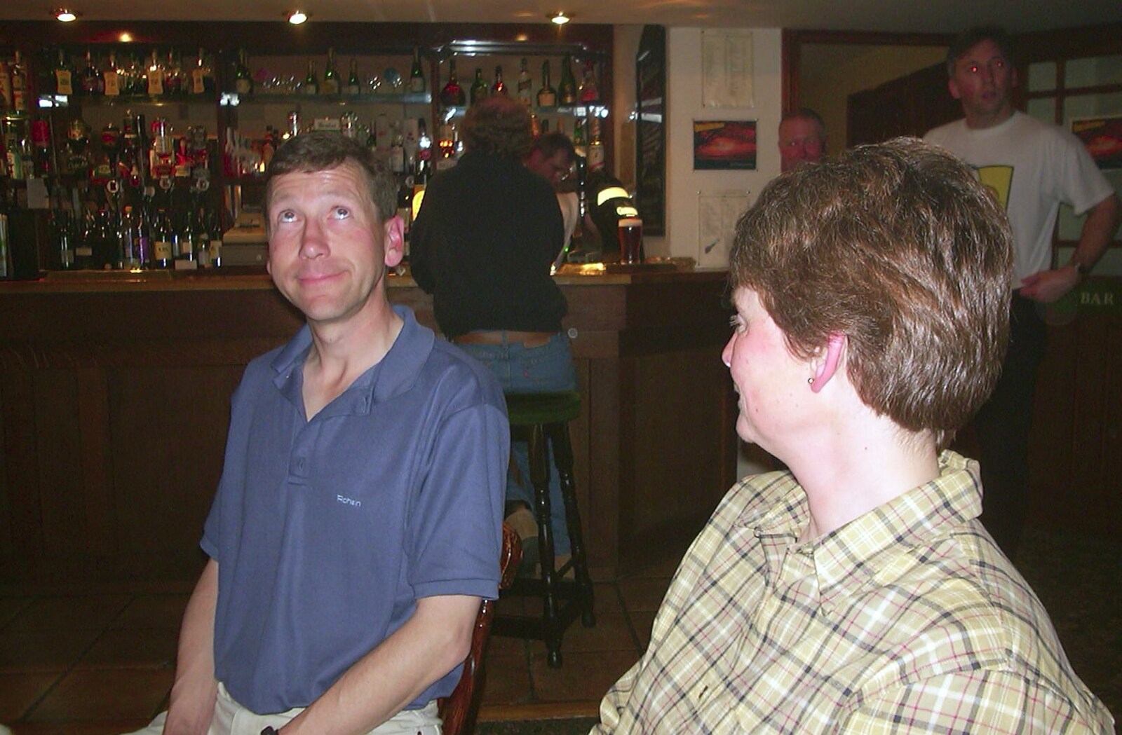 The BSCC Bike Ride, Shefford, Bedford - 11th May 2002: Apple John looks up at the ceiling