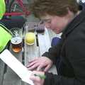 Pippa makes some notes, The BSCC Bike Ride, Shefford, Bedford - 11th May 2002