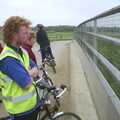 Wavy looks out from the bridge, The BSCC Bike Ride, Shefford, Bedford - 11th May 2002