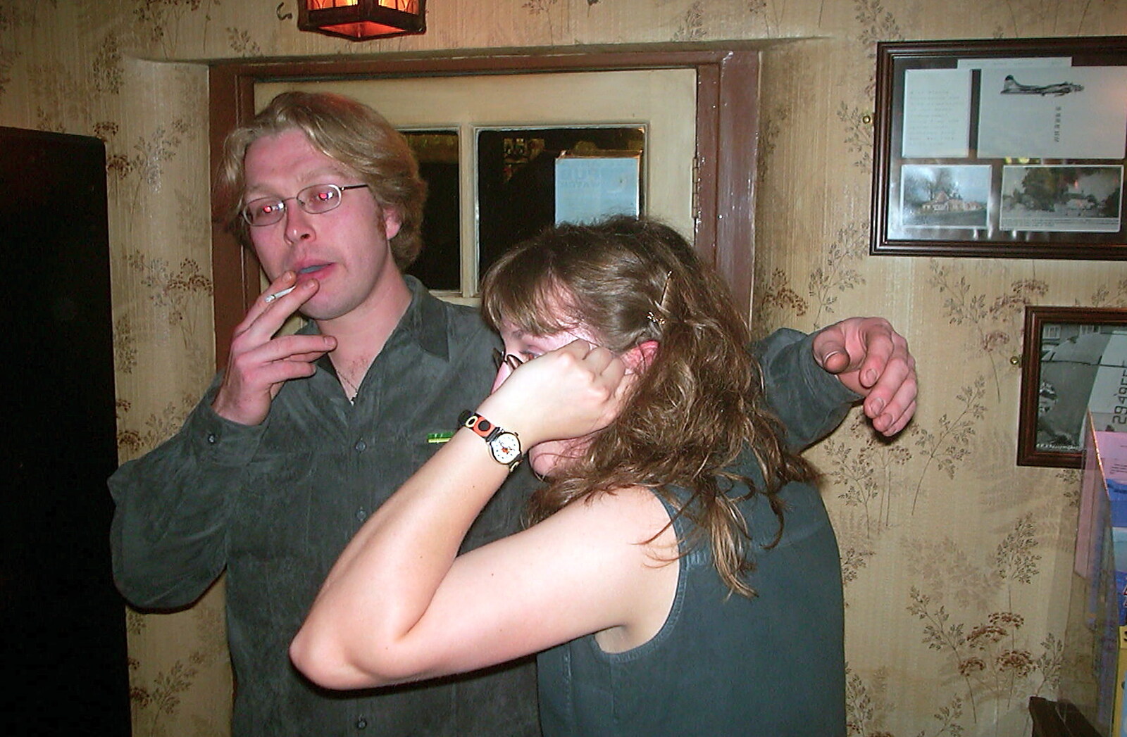 Jenny's 50th at The Swan Inn, Brome, Suffolk - 14th May 2002: Marc's got a ciggy on