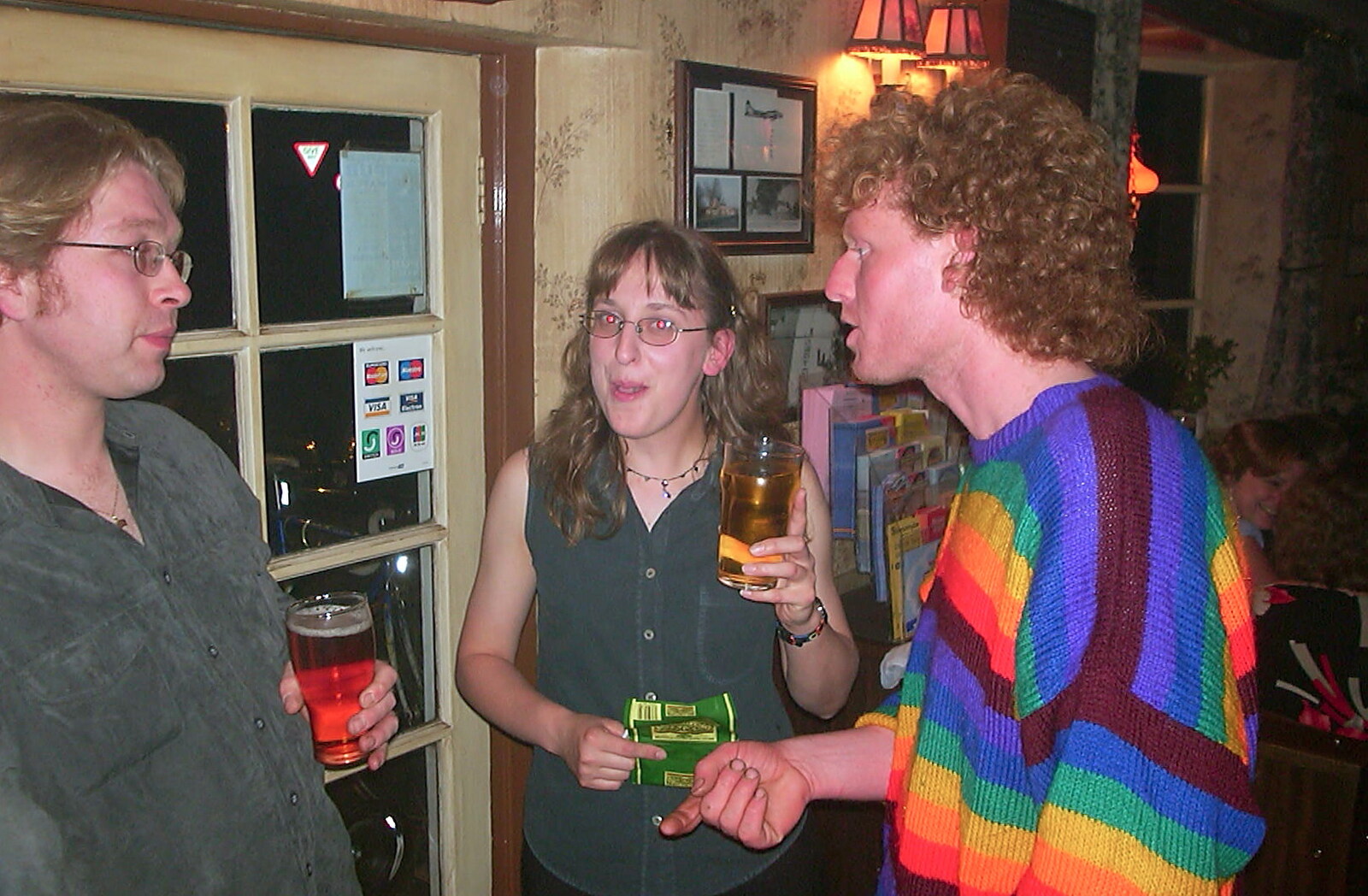 Jenny's 50th at The Swan Inn, Brome, Suffolk - 14th May 2002: Marc, Suey and Wavy