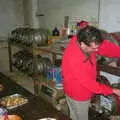 Beer is poured, straight from the barrel, The Hoxne Beer Festival, Suffolk - 20th May 2002