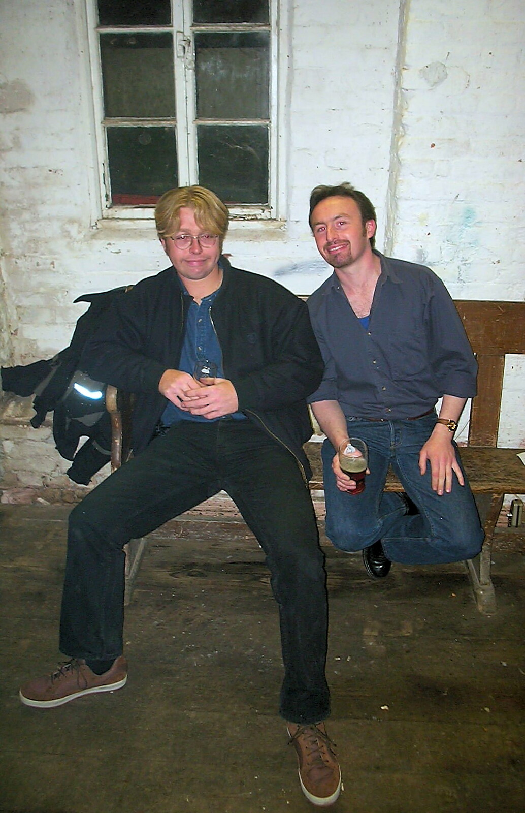 Marc and Dave from The Hoxne Beer Festival, Suffolk - 20th May 2002